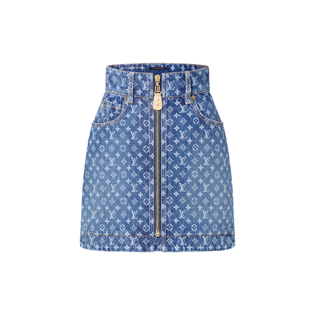 Monogram Denim Mini Skirt - Ready-to-Wear 1AHIAG | LOUIS VUITTON